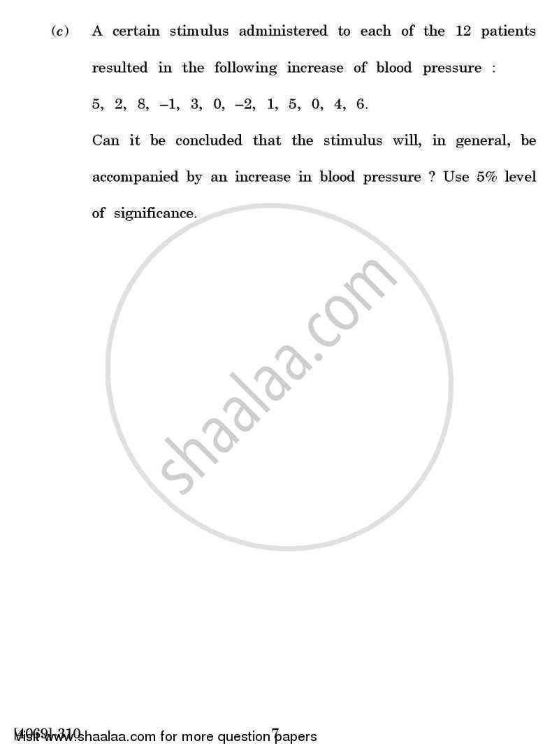 Business Statistics 2 2011-2012 - B.Com. - 3rd Year (TYBcom) - University of Pune question paper with PDF download