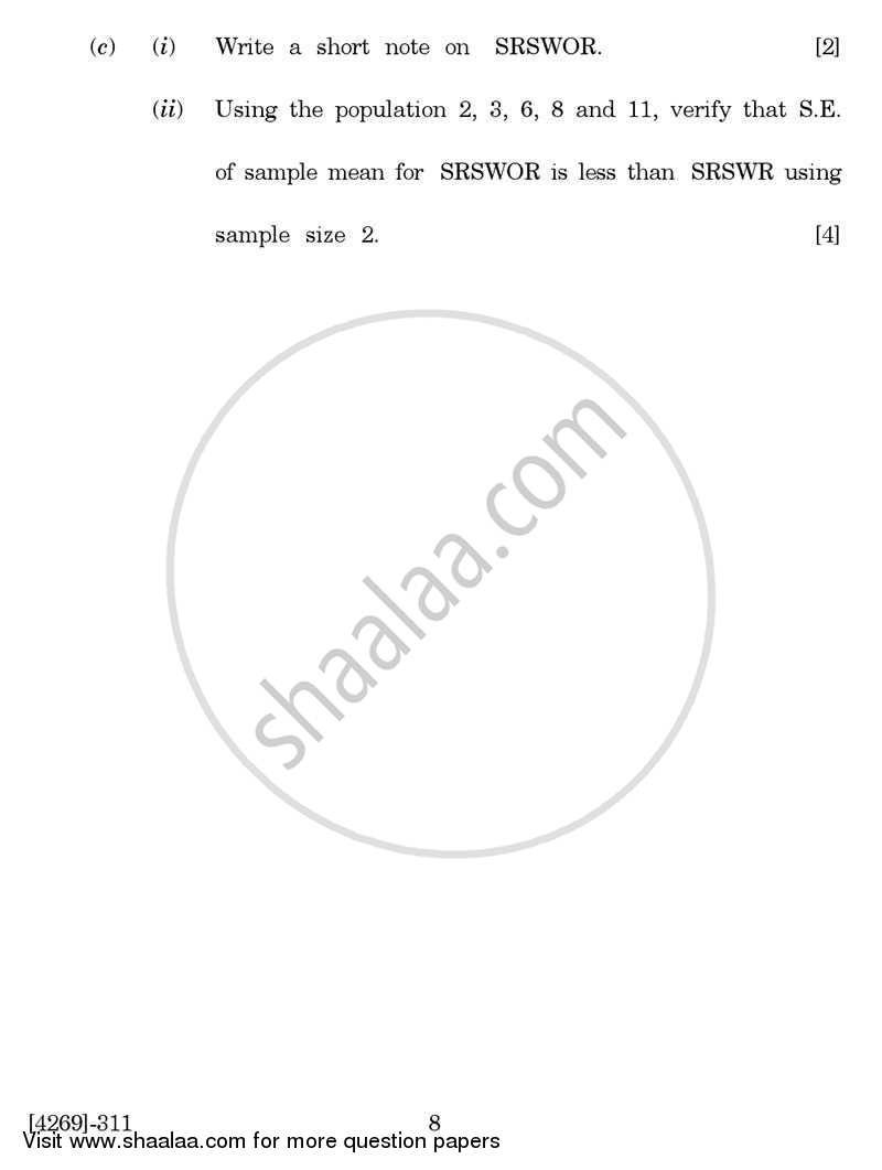 Business Statistics 2 2012-2013 - B.Com. - 3rd Year (TYBcom) - University of Pune question paper with PDF download