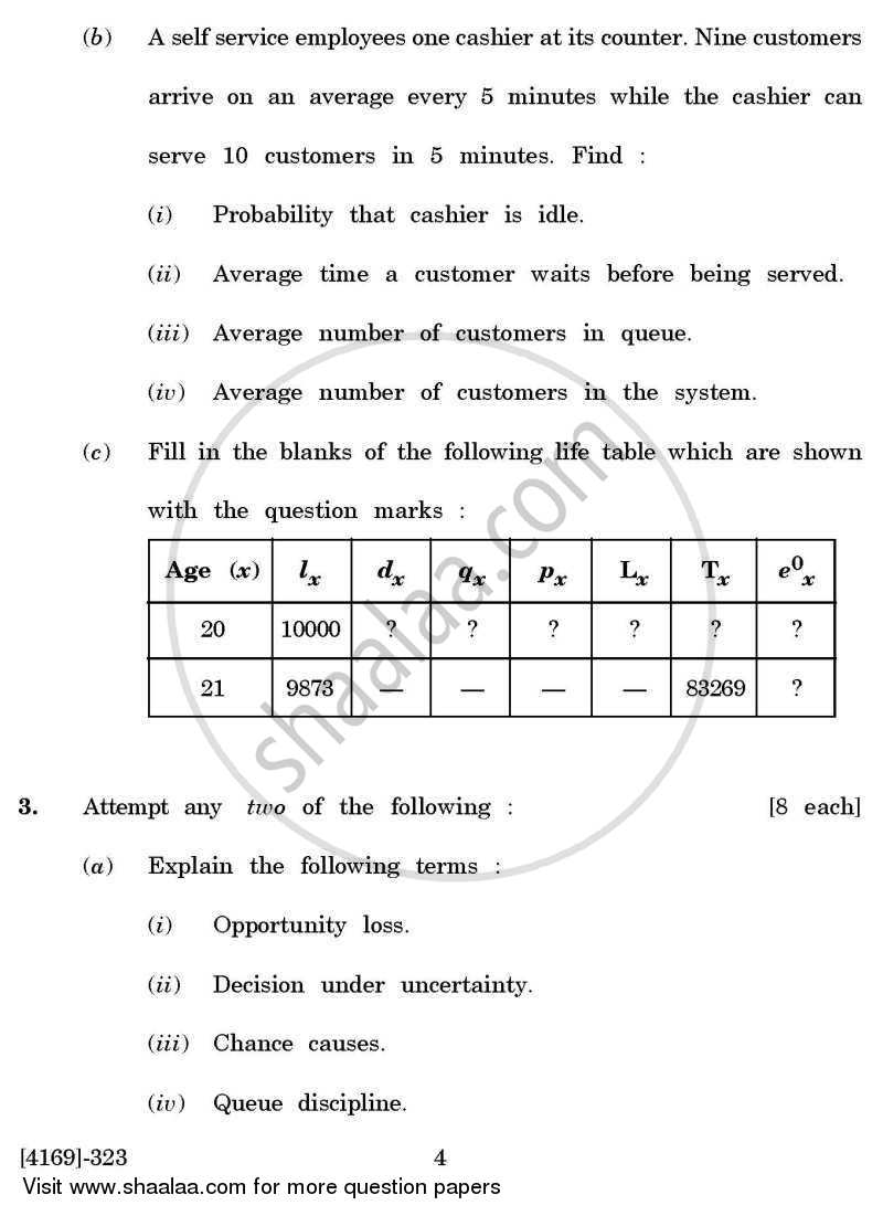 Business Statistics 3 2011-2012 - B.Com. - 3rd Year (TYBcom) - University of Pune question paper with PDF download