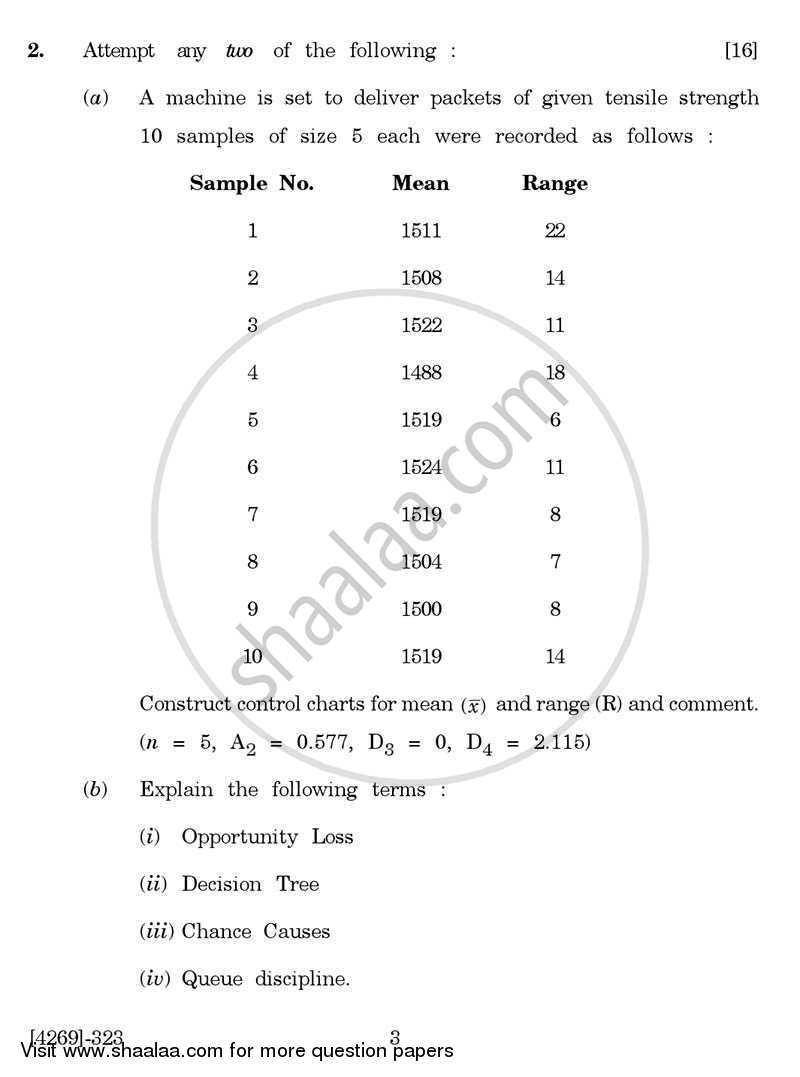 Business Statistics 3 2012-2013 - B.Com. - 3rd Year (TYBcom) - University of Pune question paper with PDF download