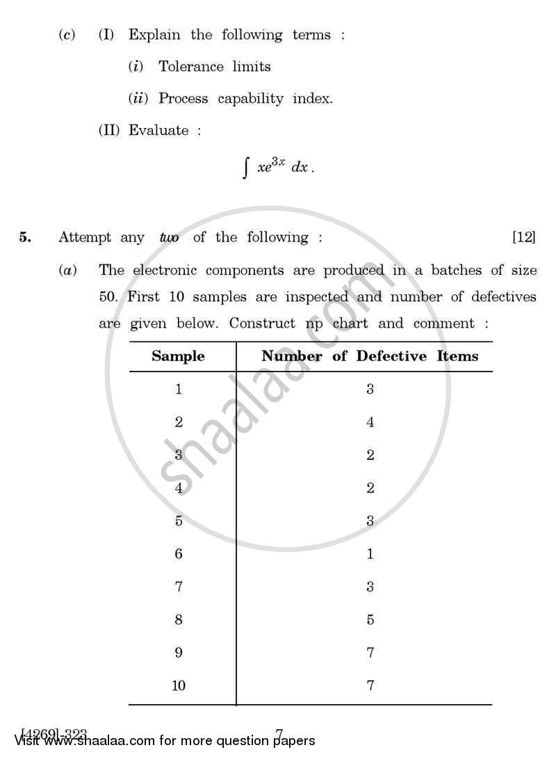 Business Statistics 3 2012-2013 - B.Com. - 3rd Year (TYBcom) - University of Pune question paper with PDF download
