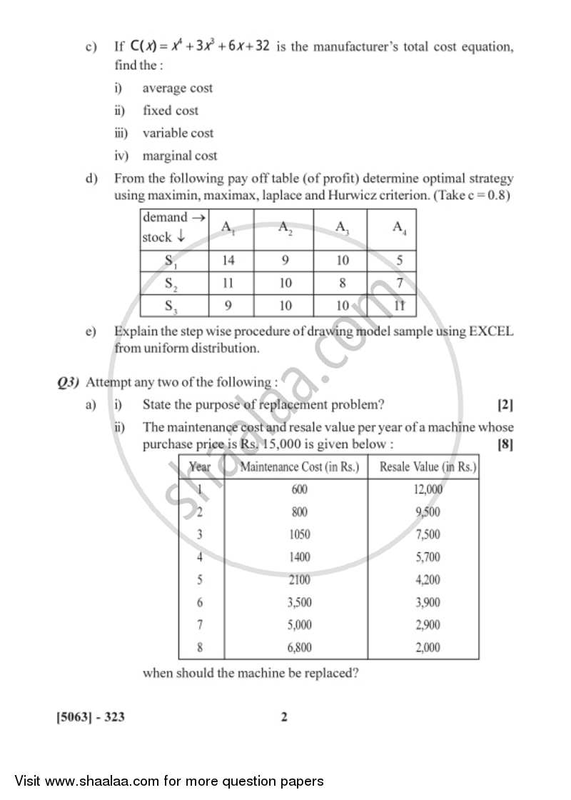 Business Statistics 3 2016-2017 - B.Com. - 3rd Year (TYBcom) - University of Pune question paper with PDF download