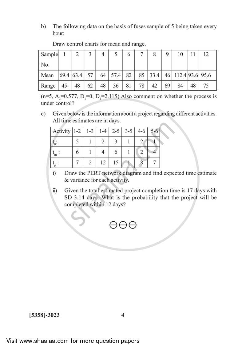 Business Statistics 3 2017-2018 - B.Com. - 3rd Year (TYBcom) - University of Pune question paper with PDF download