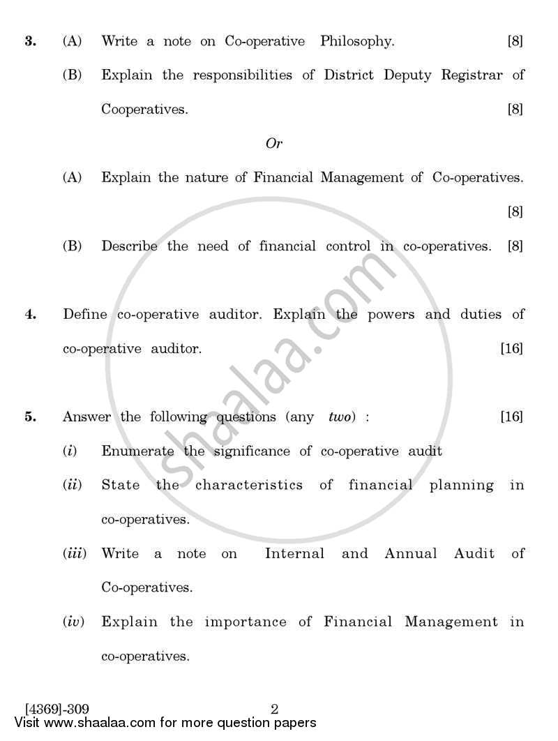 Co-operation and Rural Development 2 2012-2013 - B.Com. - 3rd Year (TYBcom) - University of Pune question paper with PDF download