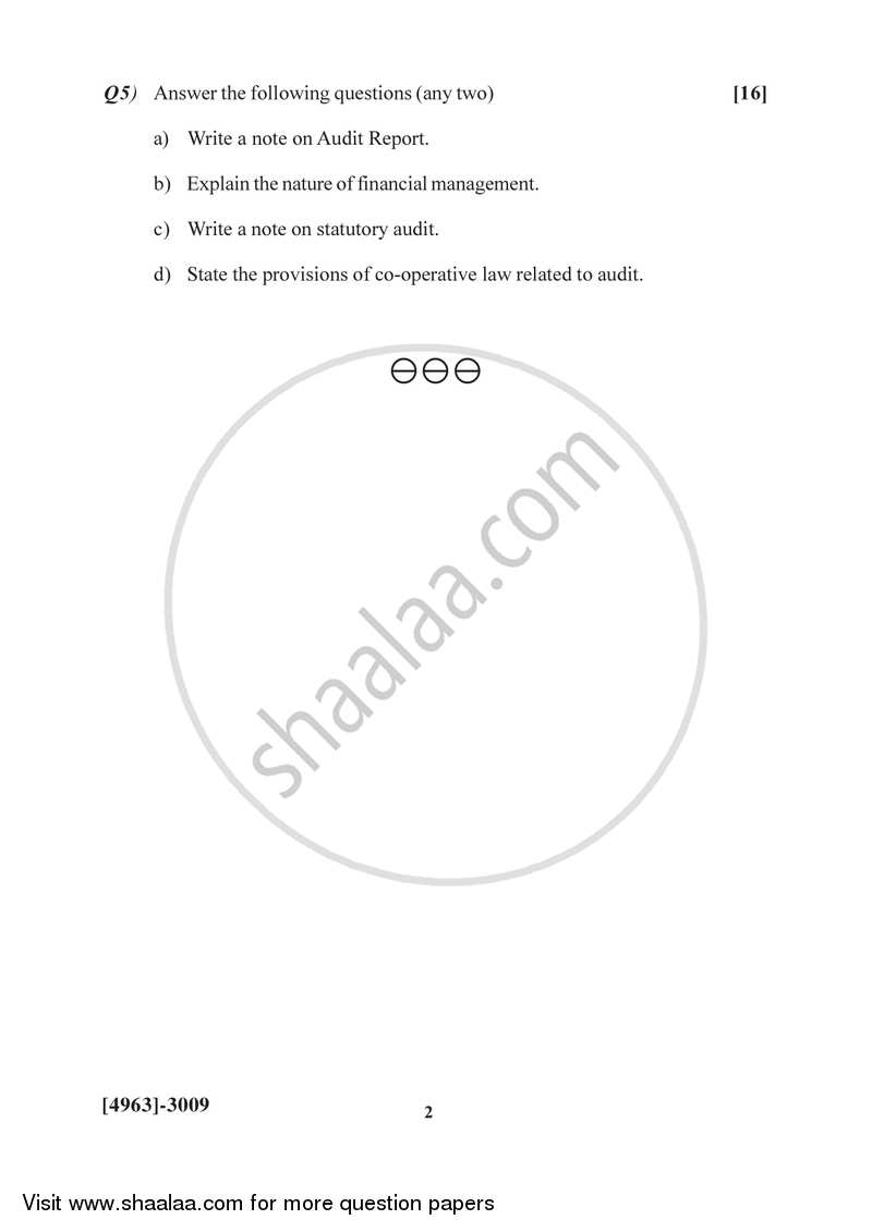 Co-operation and Rural Development 2 2015-2016 - B.Com. - 3rd Year (TYBcom) - University of Pune question paper with PDF download