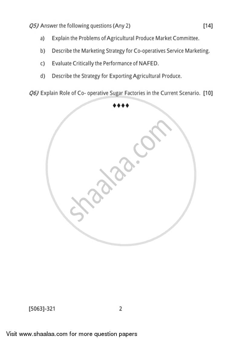 Co-operation and Rural Development 3 2016-2017 - B.Com. - 3rd Year (TYBcom) - University of Pune question paper with PDF download