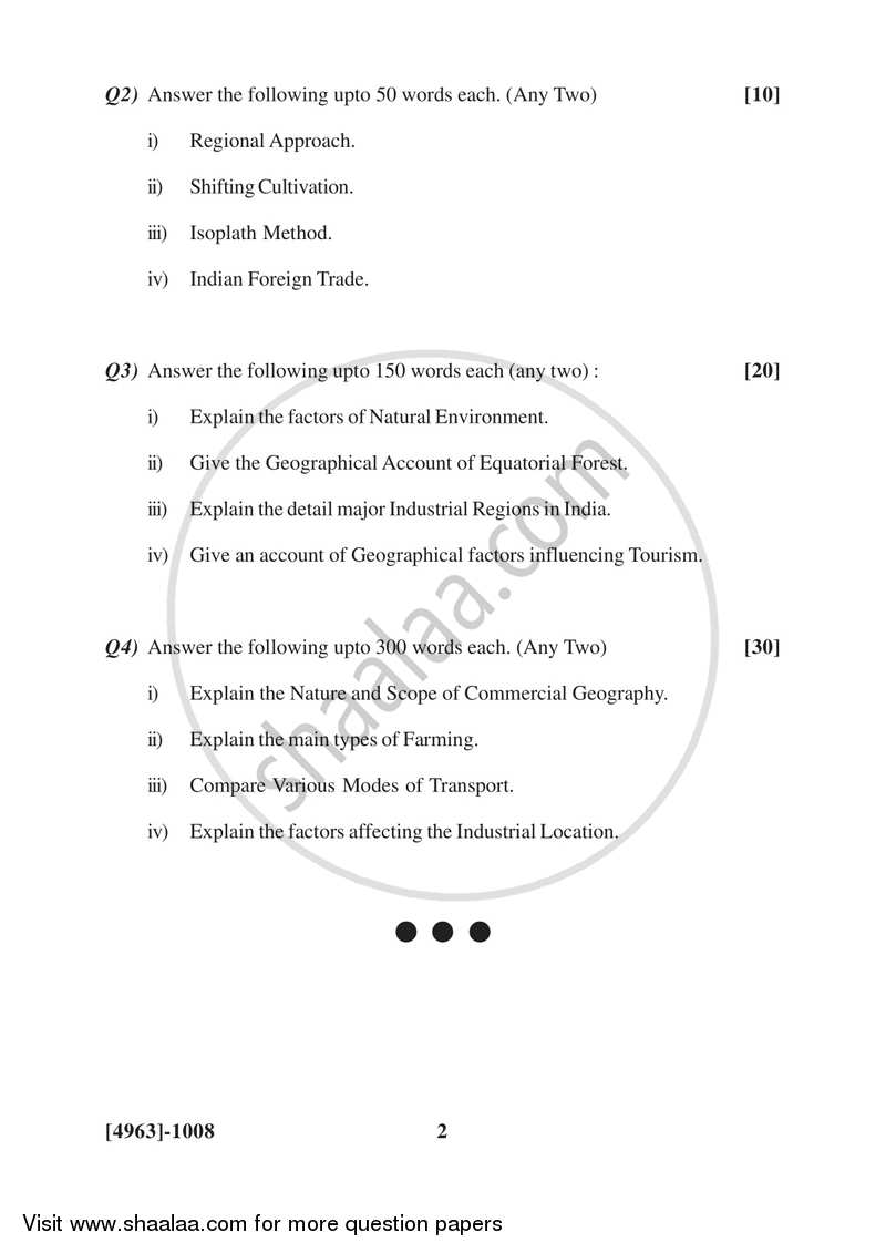 Commercial Geography 2015-2016 - B.Com. - 1st Year (FYBcom) - University of Pune question paper with PDF download