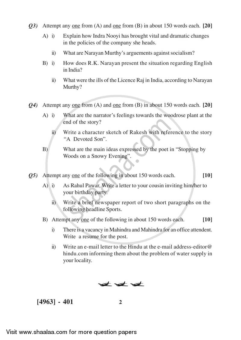 Compulsory English 2015-2016 - B.Com. - 1st Year (FYBcom) - University of Pune question paper with PDF download