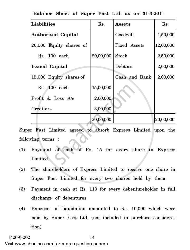 Corporate Accounting 2012-2013 - B.Com. - 2nd Year (SYBcom) - University of Pune question paper with PDF download