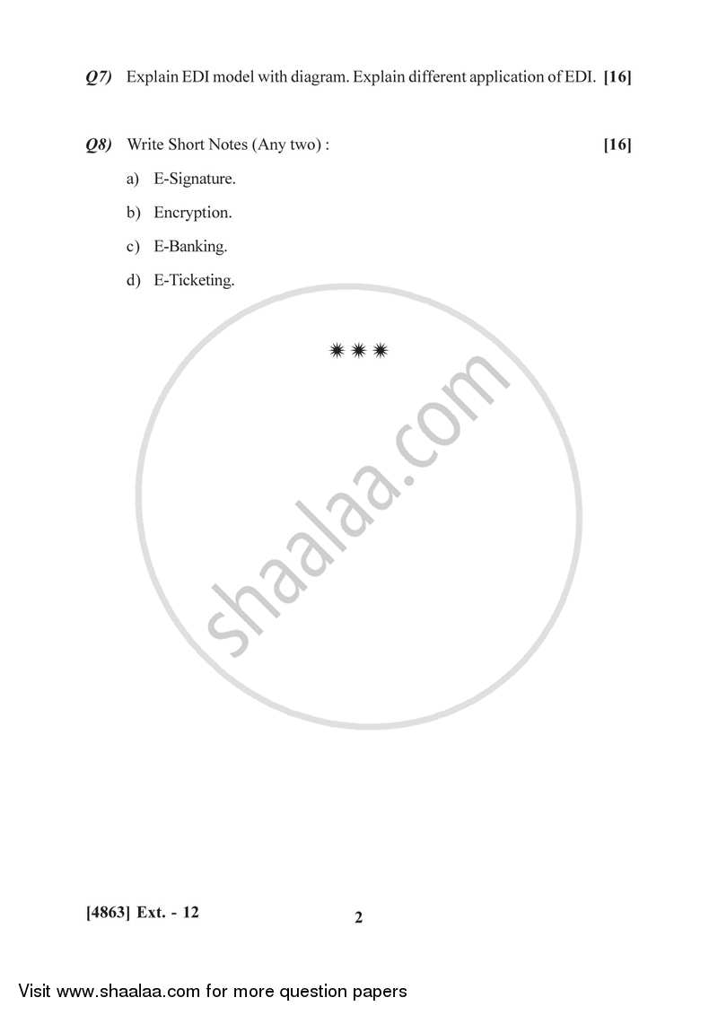 Essentials of E-commerce 2015-2016 - B.Com. - 1st Year (FYBcom) - University of Pune question paper with PDF download