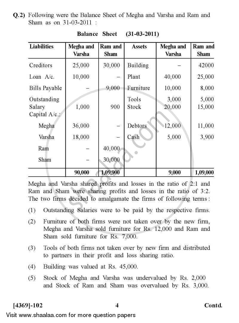 Financial Accounting 2012-2013 - B.Com. - 1st Year (FYBcom) - University of Pune question paper with PDF download