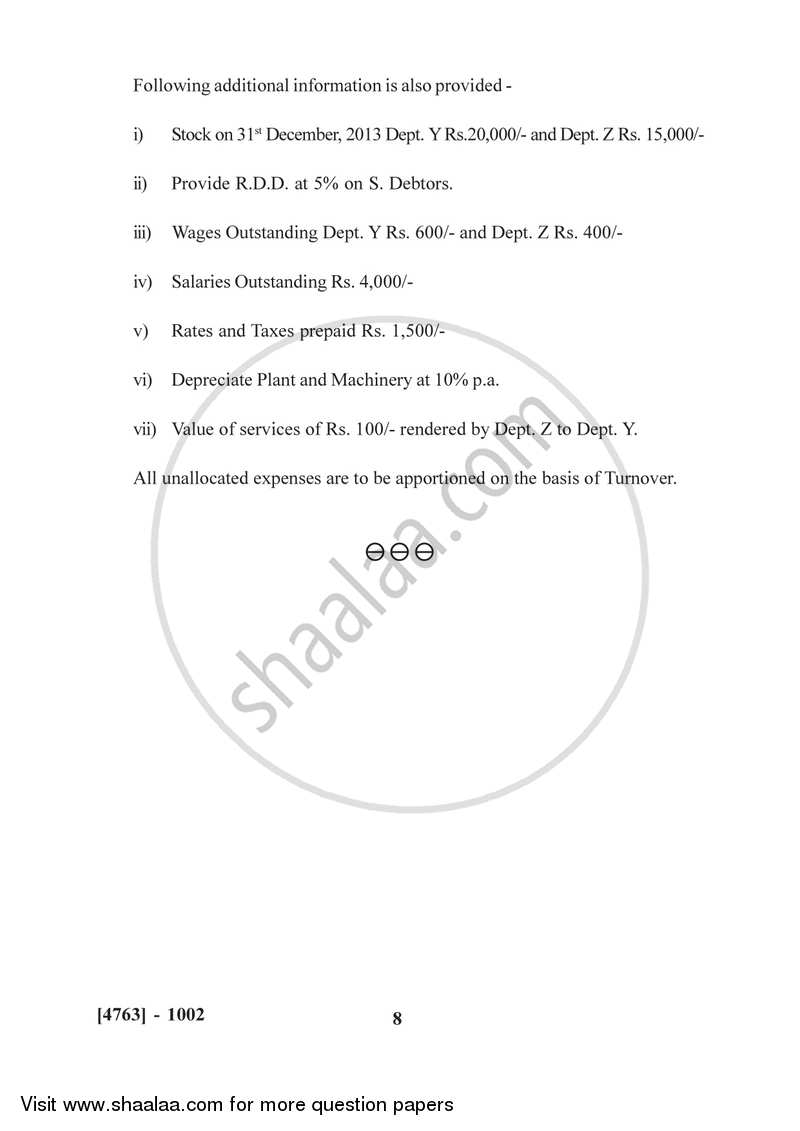 Financial Accounting 2014-2015 - B.Com. - 1st Year (FYBcom) - University of Pune question paper with PDF download