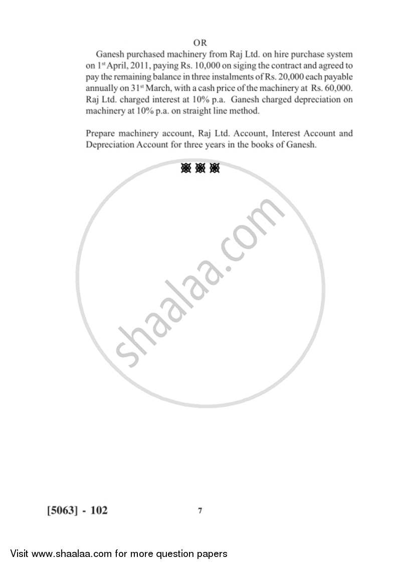 Financial Accounting 2016-2017 - B.Com. - 1st Year (FYBcom) - University of Pune question paper with PDF download