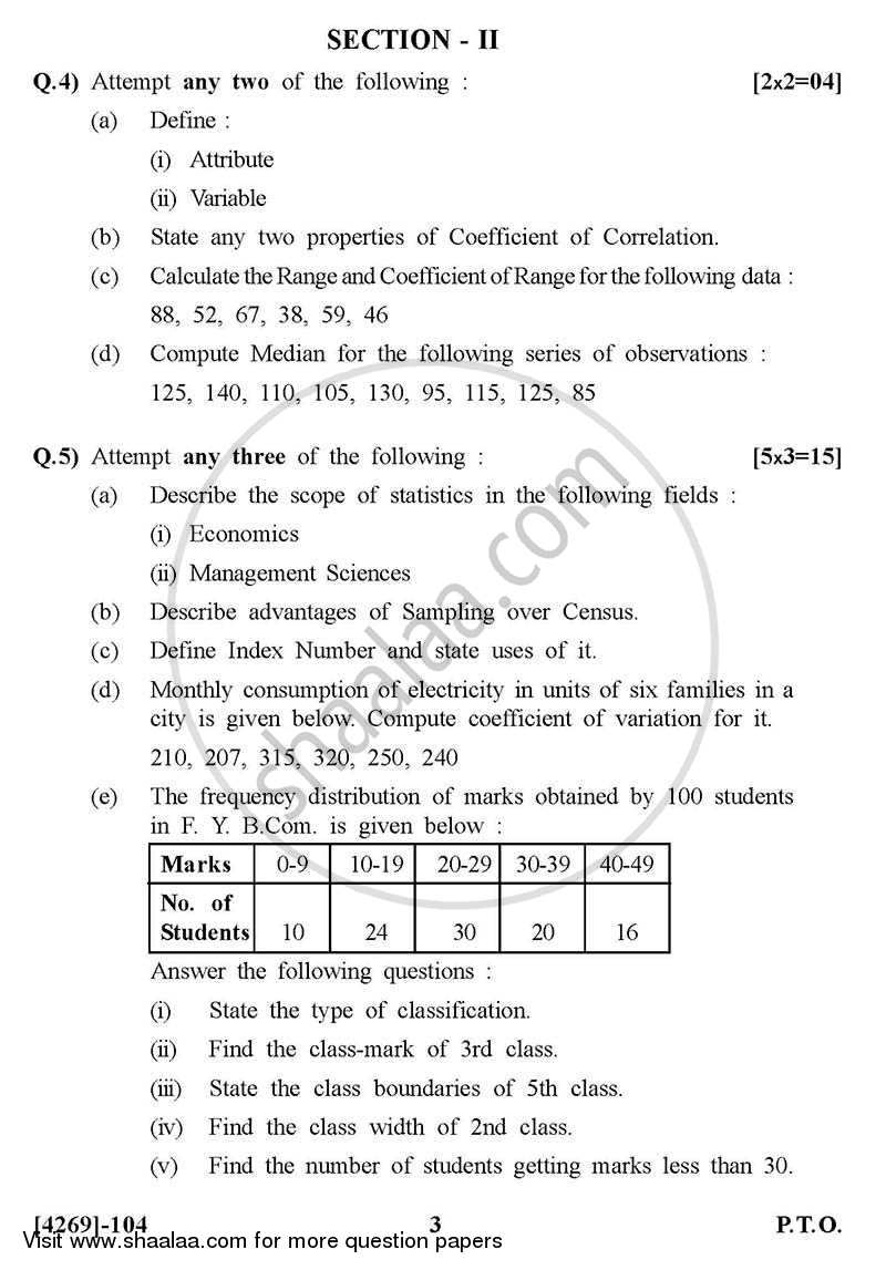 Mathematics and Statistics 2012-2013 - B.Com. - 1st Year (FYBcom) - University of Pune question paper with PDF download