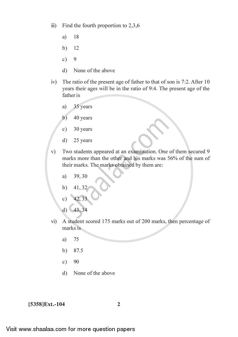 Mathematics and Statistics 2017-2018 - B.Com. - 1st Year (FYBcom) - University of Pune question paper with PDF download