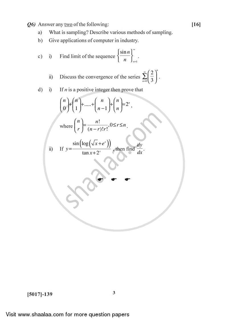 Biophysics and Instrumentation, Mathematics, Statistics and Computer Biologists 2016-2017 Semester 2 (FYBSc) - University of Pune question paper with PDF download