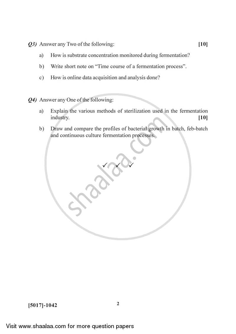 Bioreactors - Design and Operation 2016-2017 Semester 3 (FYBSc) - University of Pune question paper with PDF download