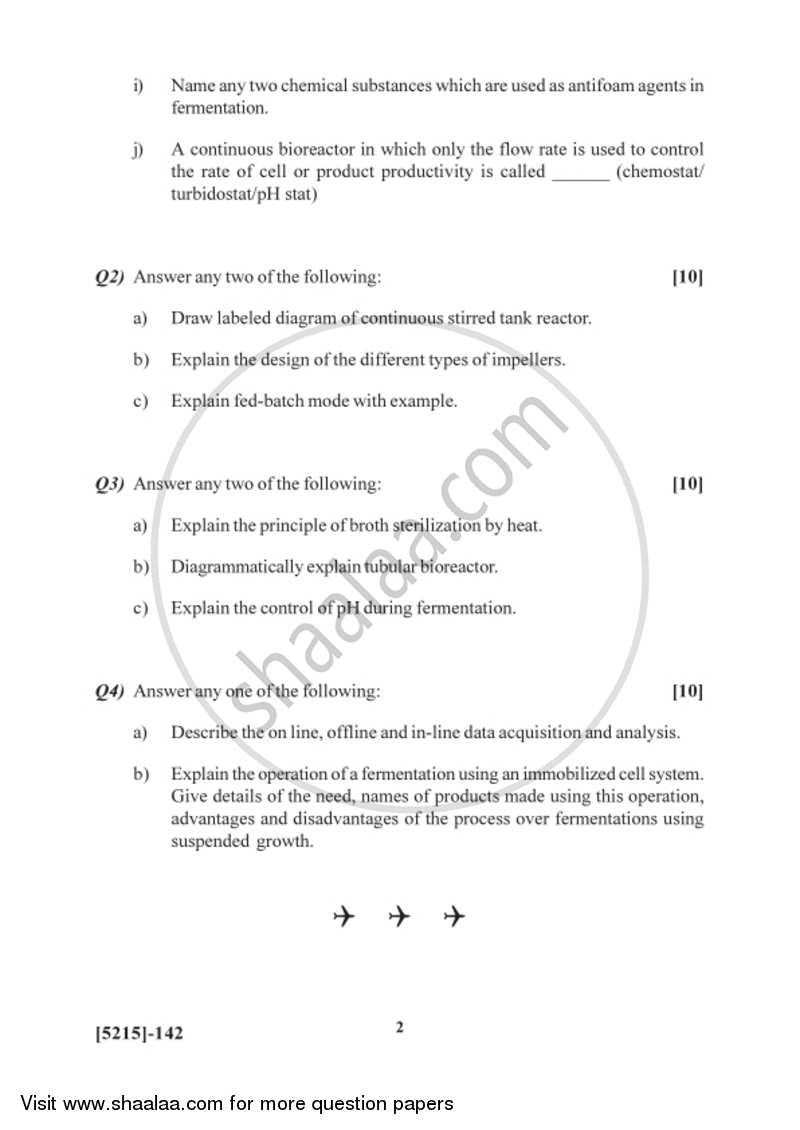 Bioreactors - Design and Operation 2017-2018 Semester 3 (FYBSc) - University of Pune question paper with PDF download