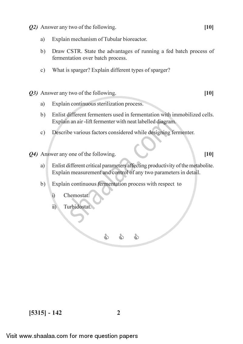 Bioreactors - Design and Operation 2017-2018 Semester 3 (FYBSc) - University of Pune question paper with PDF download