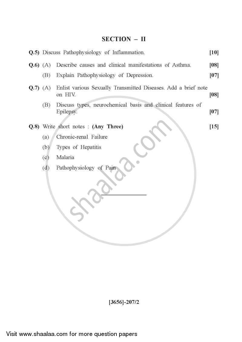 Pharmacology 1 2009-2010 - B.Pharm. - 2nd Year - University of Pune question paper with PDF download