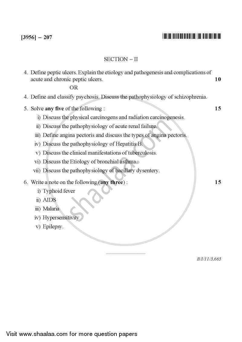 Pharmacology 1 2010-2011 - B.Pharm. - 2nd Year - University of Pune question paper with PDF download