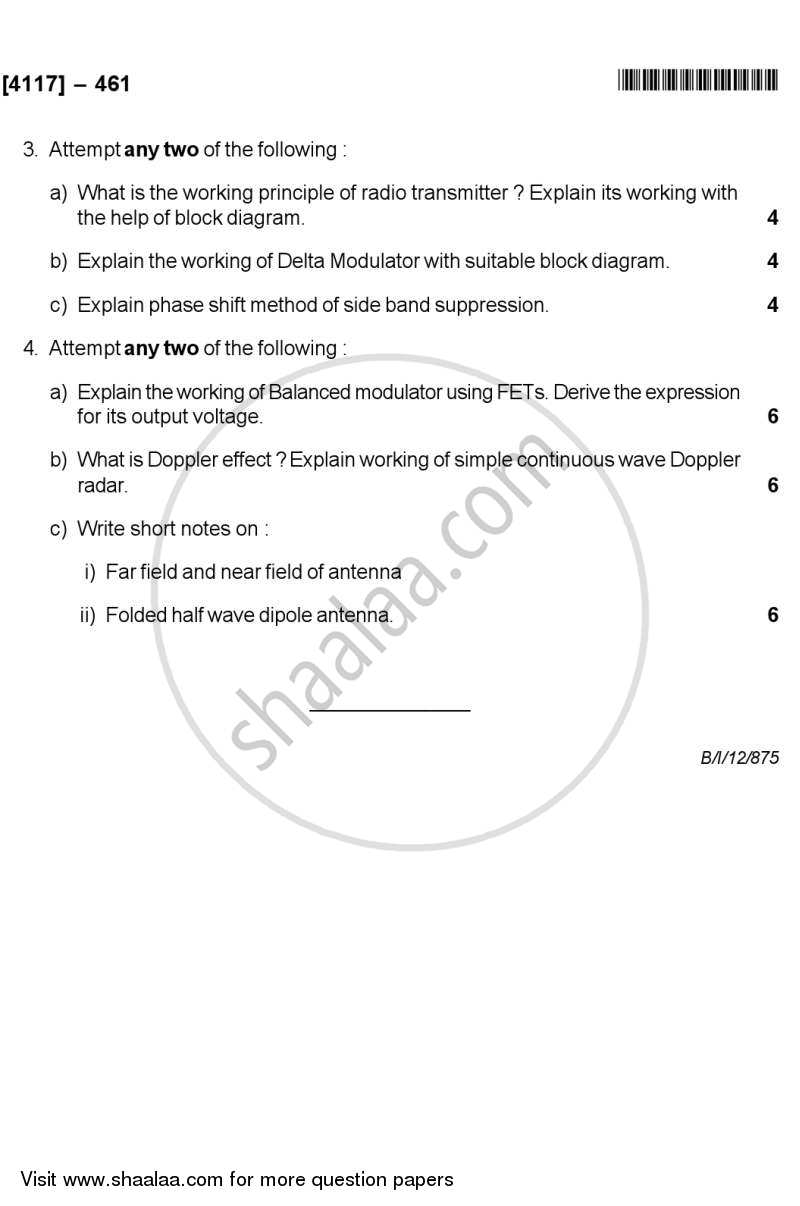 Advanced Communication Systems 2012-2013 - B.Sc. - Semester 4 (SYBSc) - University of Pune question paper with PDF download