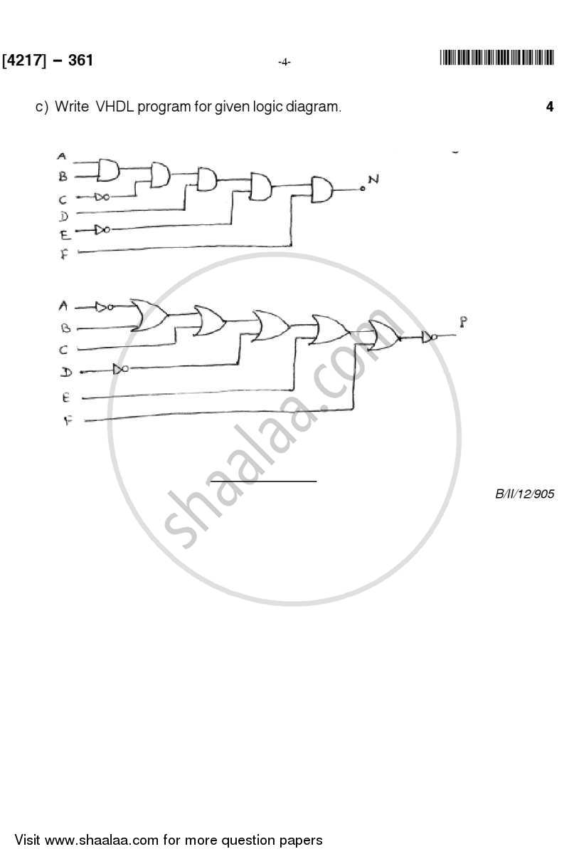 Advanced Digital System Design 2012-2013 - B.Sc. - Semester 5 (TYBSc) - University of Pune question paper with PDF download