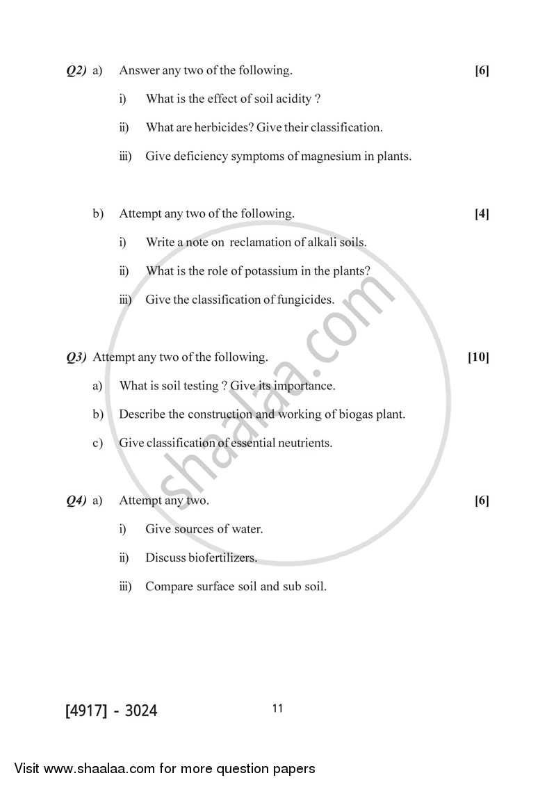 Agriculture Chemistry 2015-2016 - B.Sc. - Semester 5 (TYBSc) - University of Pune question paper with PDF download