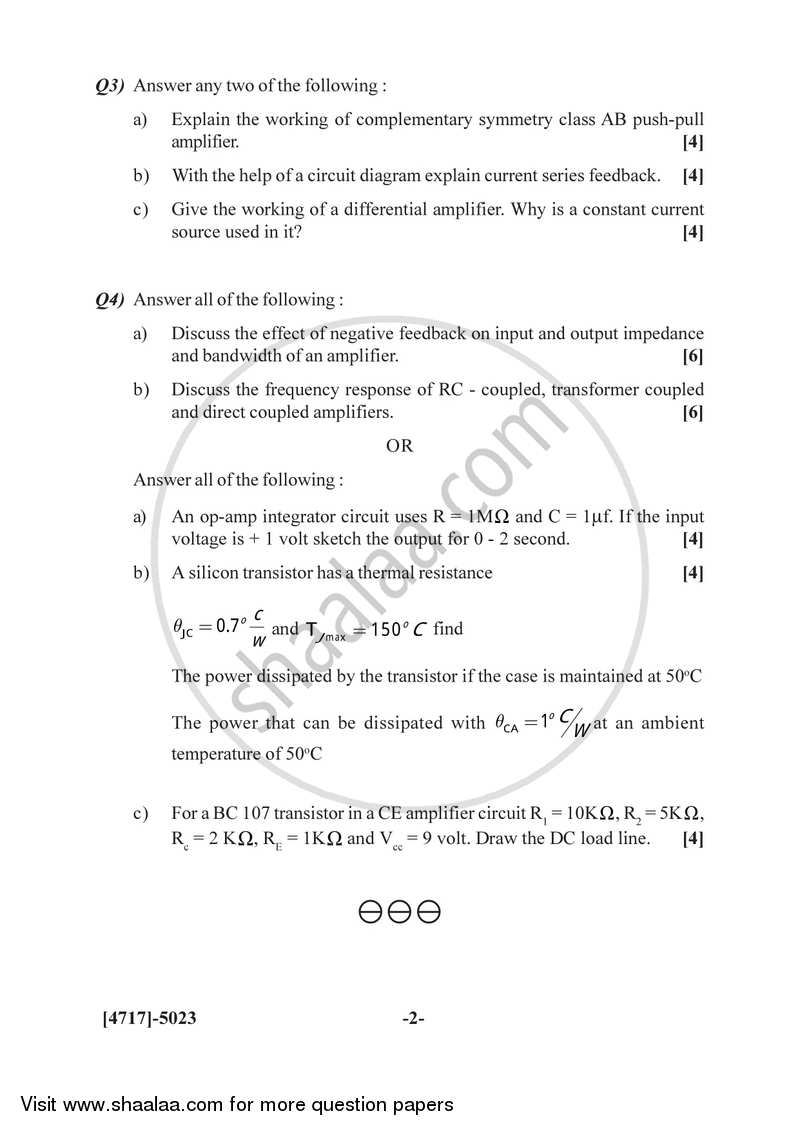 Analog Circuit Design 2014-2015 - B.Sc. - Semester 3 (SYBSc) - University of Pune question paper with PDF download