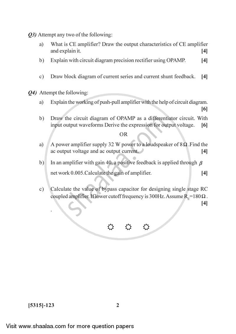 Analog Circuit Design 2017-2018 - B.Sc. - Semester 3 (SYBSc) - University of Pune question paper with PDF download
