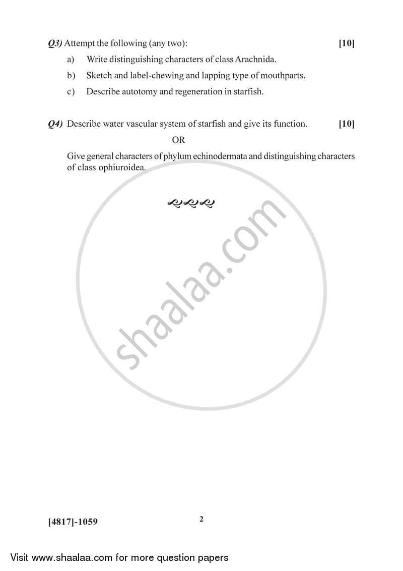 Animal Systematics and Diversity 3 2015-2016 - B.Sc. - Semester 3 (SYBSc) - University of Pune question paper with PDF download