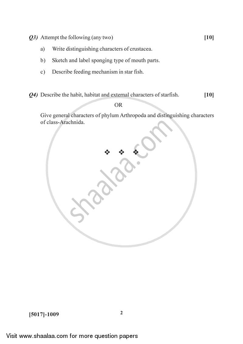 Animal Systematics and Diversity 3 2016-2017 - B.Sc. - Semester 3 (SYBSc) - University of Pune question paper with PDF download