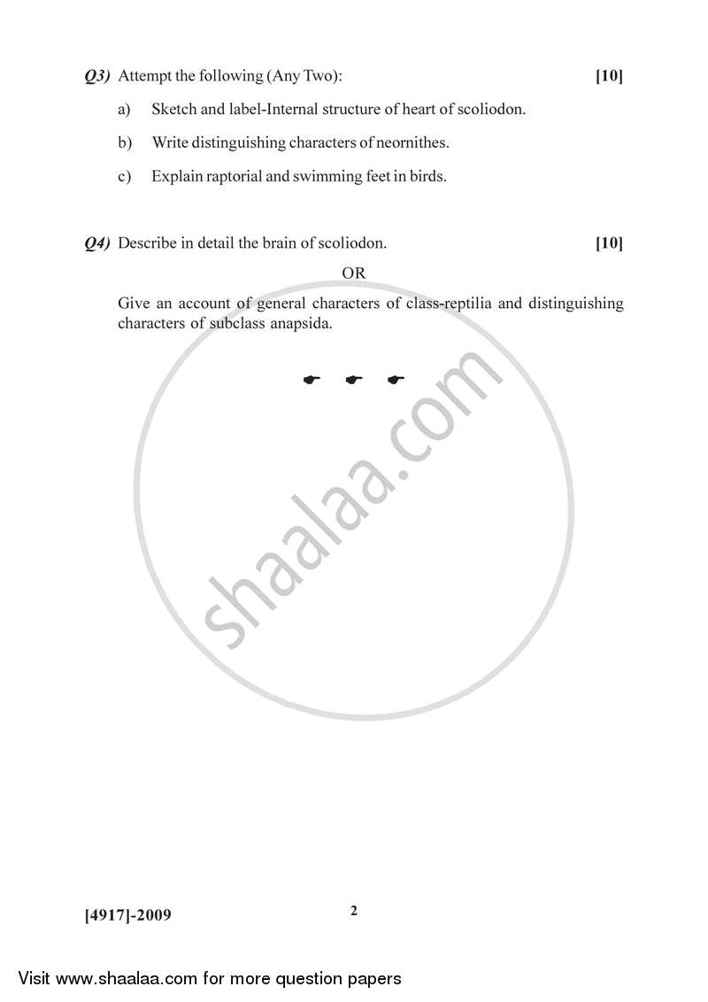 Animal Systematics and Diversity 4 2015-2016 - B.Sc. - Semester 4 (SYBSc) - University of Pune question paper with PDF download