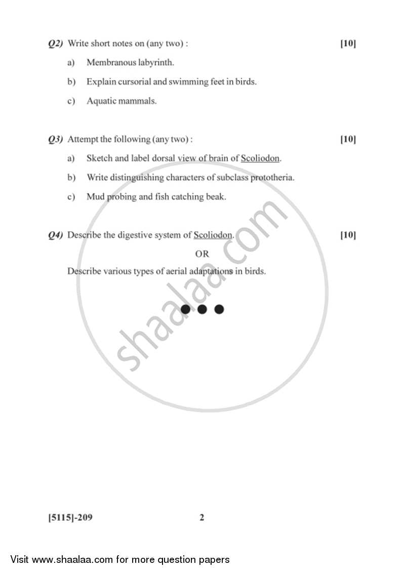 Animal Systematics and Diversity 4 2016-2017 - B.Sc. - Semester 4 (SYBSc) - University of Pune question paper with PDF download