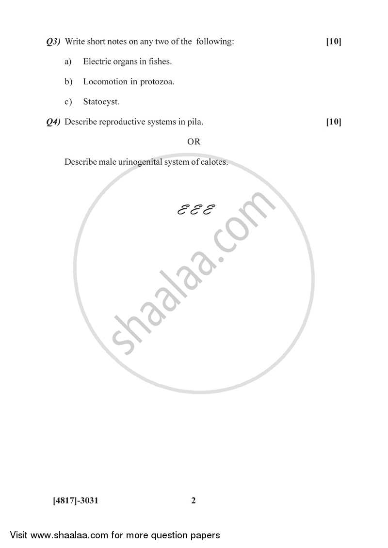 Animal Systematics and Diversity 5 2015-2016 - B.Sc. - Semester 5 (TYBSc) - University of Pune question paper with PDF download