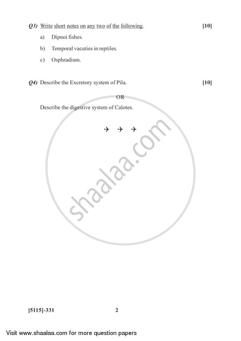 Animal Systematics and Diversity 5 2016-2017 - B.Sc. - Semester 5 (TYBSc) - University of Pune question paper with PDF download