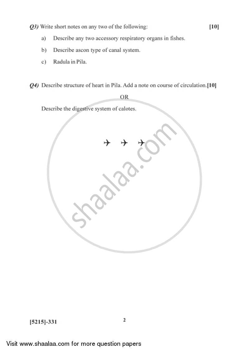 Animal Systematics and Diversity 5 2017-2018 - B.Sc. - Semester 5 (TYBSc) - University of Pune question paper with PDF download