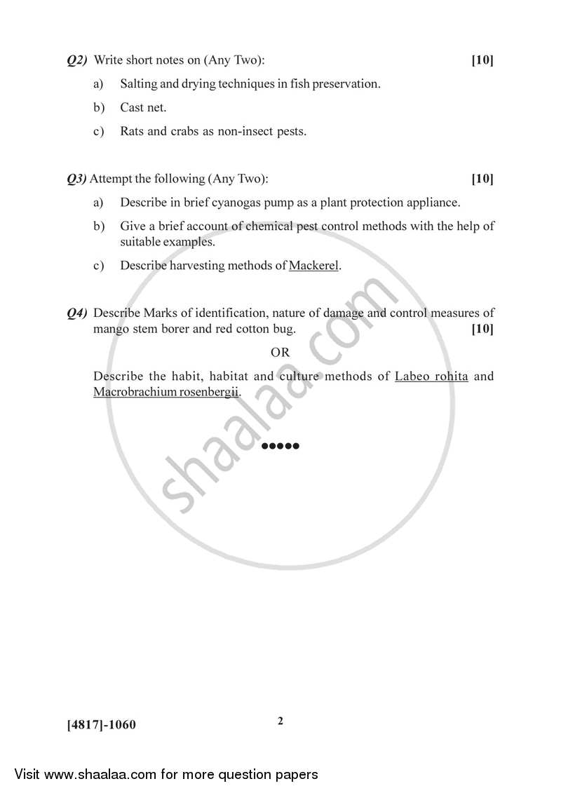 Applied Zoology 1 2015-2016 - B.Sc. - Semester 3 (SYBSc) - University of Pune question paper with PDF download