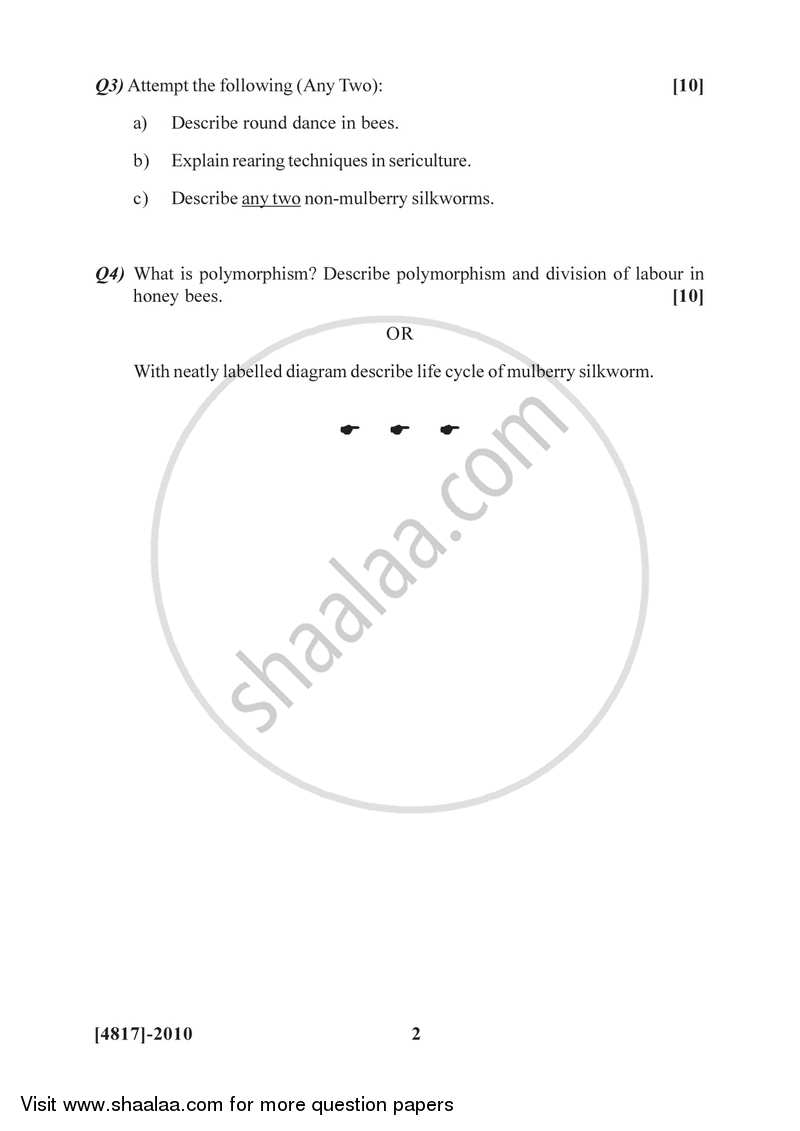 Applied Zoology 2 2015-2016 - B.Sc. - Semester 4 (SYBSc) - University of Pune question paper with PDF download
