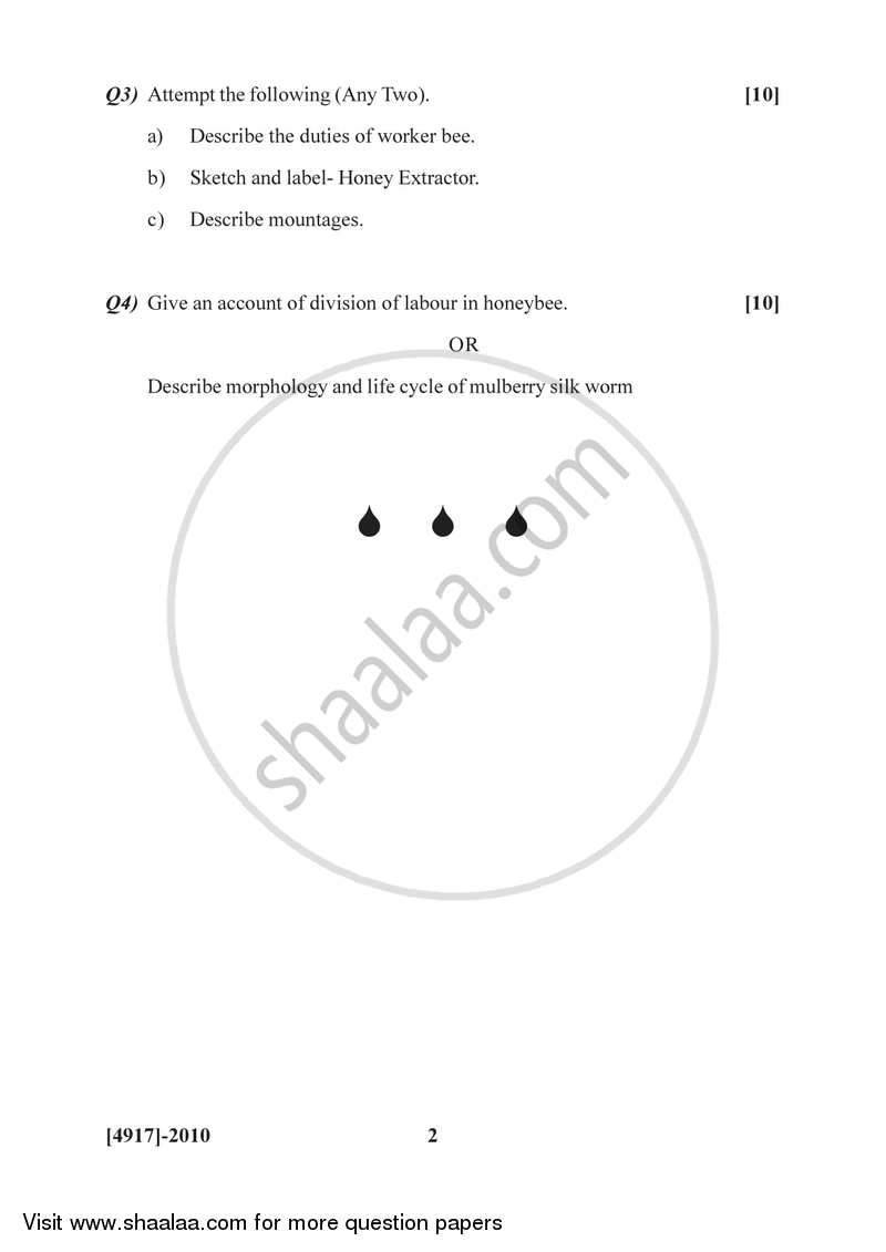 Applied Zoology 2 2015-2016 - B.Sc. - Semester 4 (SYBSc) - University of Pune question paper with PDF download