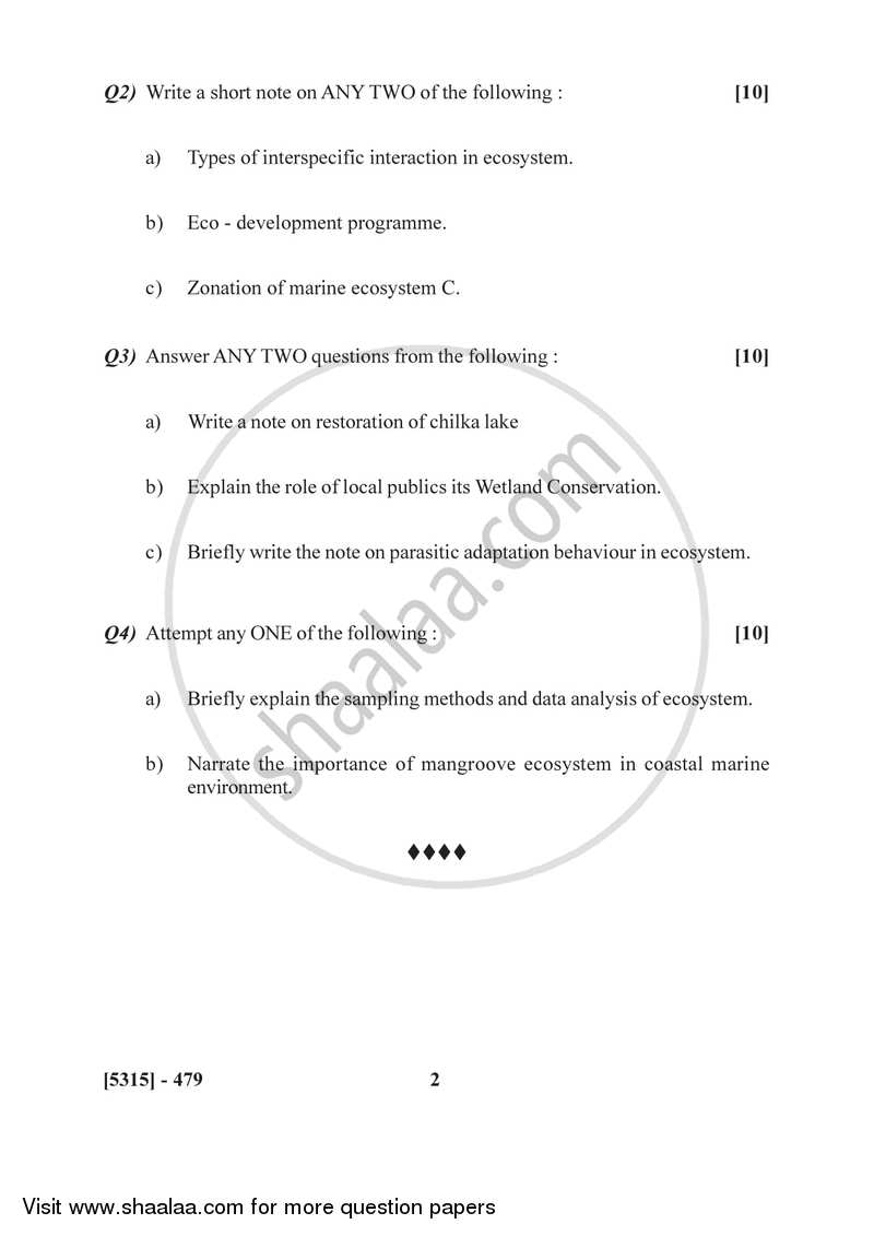 Aquatic Ecosystems and Management 2017-2018 - B.Sc. - Semester 6 (TYBSc) - University of Pune question paper with PDF download