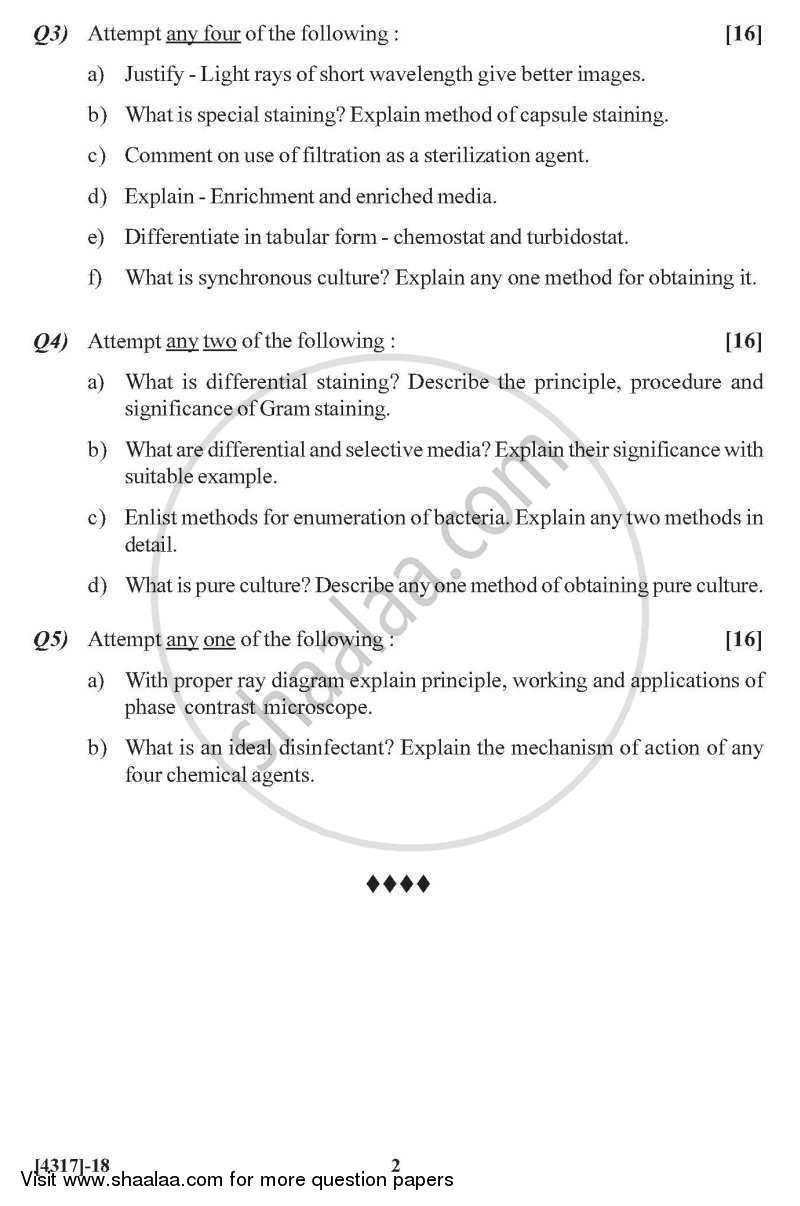 Basic Techniques in Microbiology 2013-2014 - B.Sc. - Semester 2 (FYBSc) - University of Pune question paper with PDF download