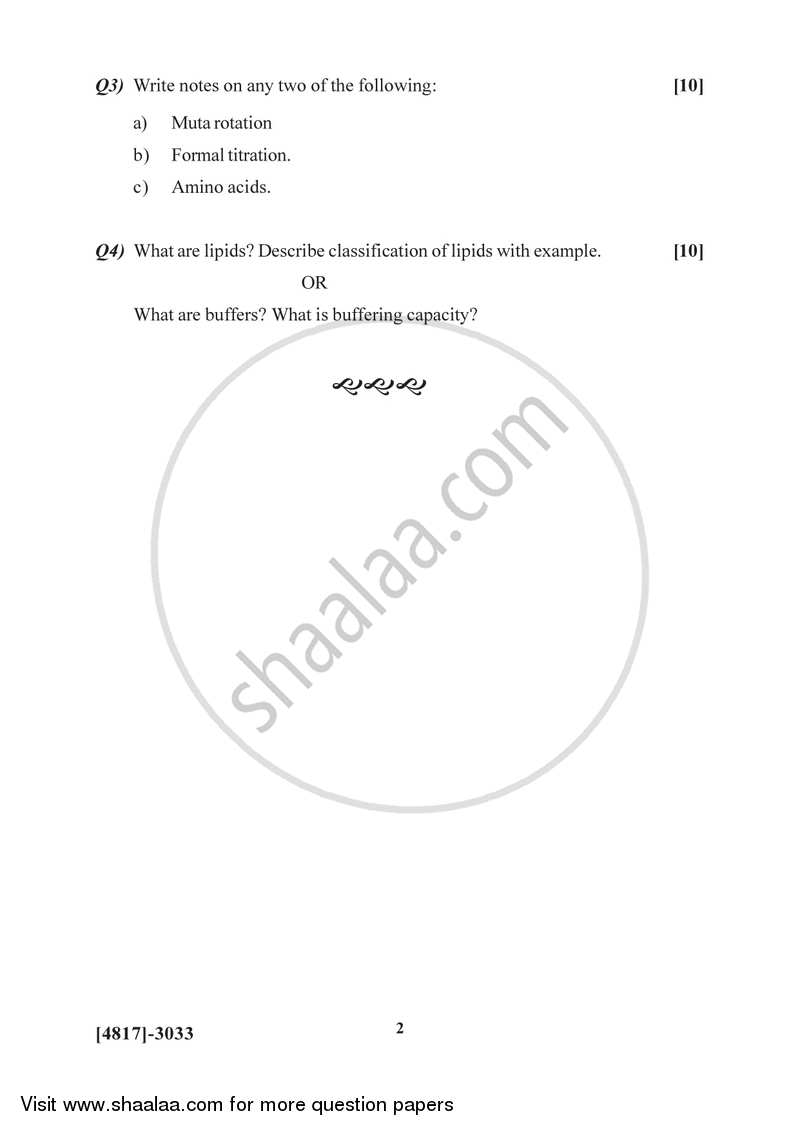 Biological Chemistry 2015-2016 - B.Sc. - Semester 5 (TYBSc) - University of Pune question paper with PDF download