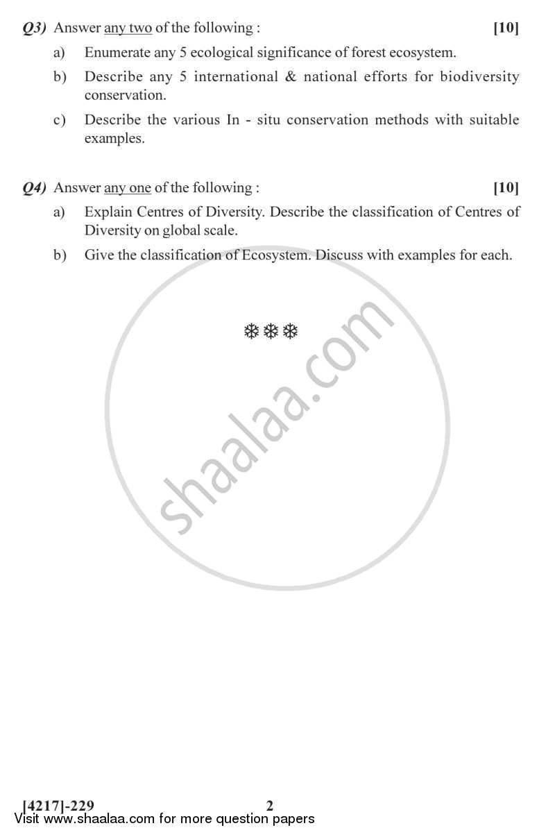 Biological Diversity 2012-2013 - B.Sc. - Semester 4 (SYBSc) - University of Pune question paper with PDF download