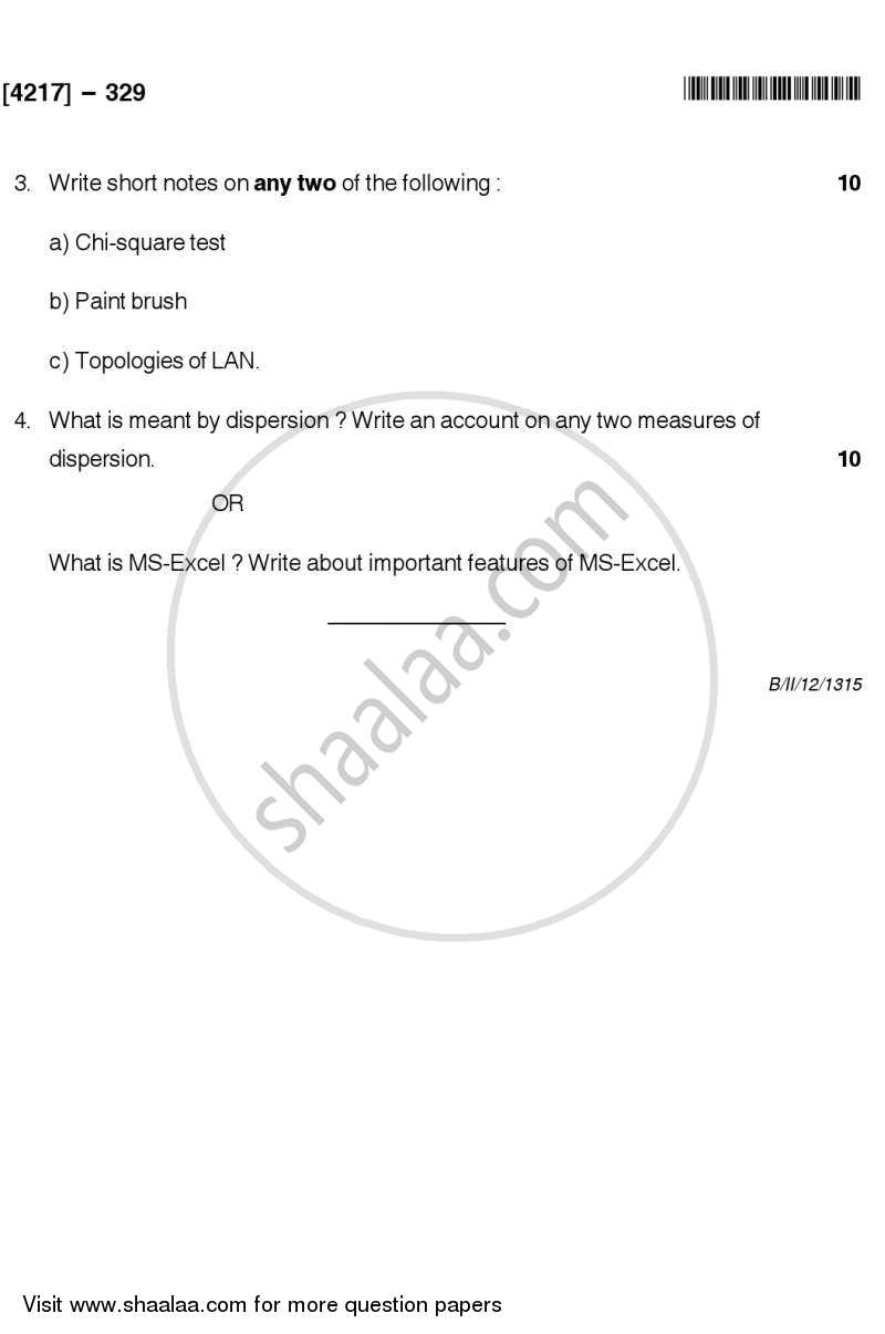 Biometry and Computer Applications 2012-2013 - B.Sc. - Semester 5 (TYBSc) - University of Pune question paper with PDF download