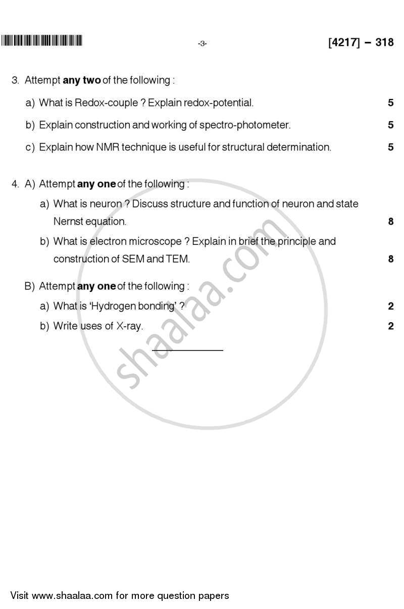 Biophysics 2012-2013 - B.Sc. - Semester 5 (TYBSc) - University of Pune question paper with PDF download