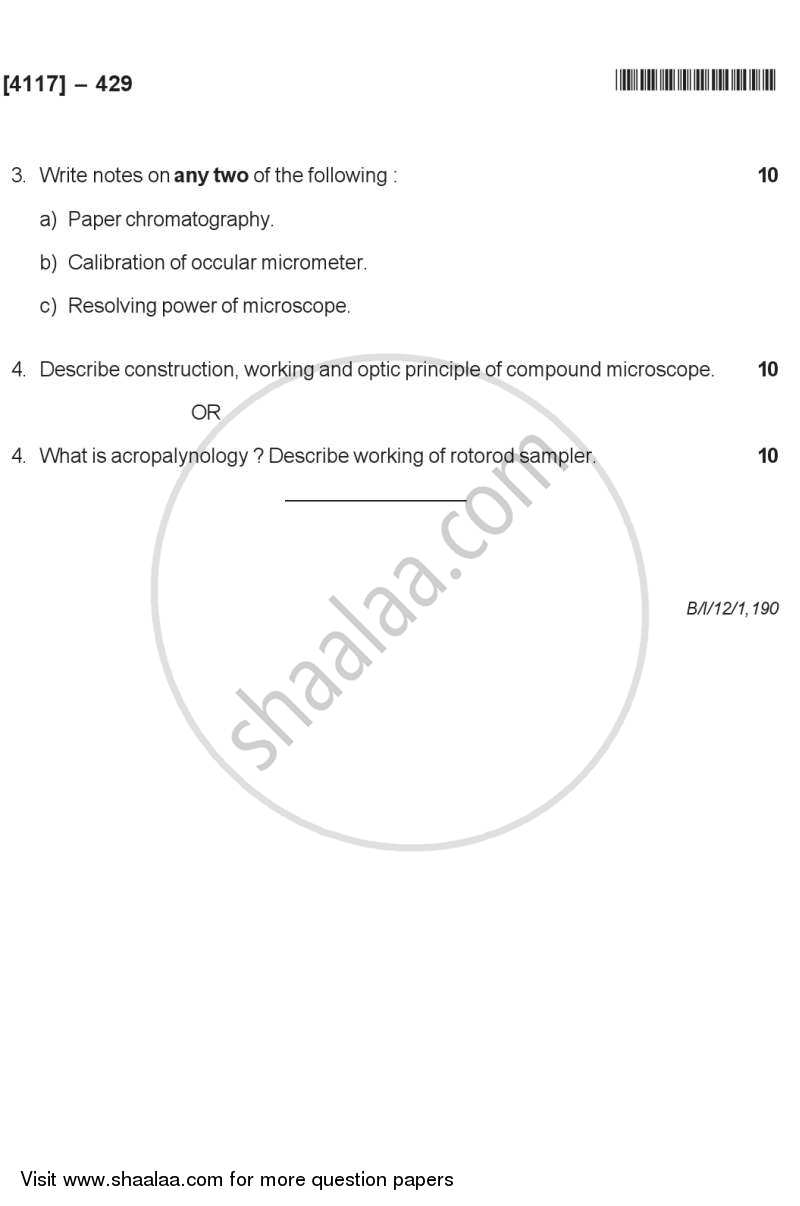 Botanical Techniques 2012-2013 - B.Sc. - Semester 6 (TYBSc) - University of Pune question paper with PDF download
