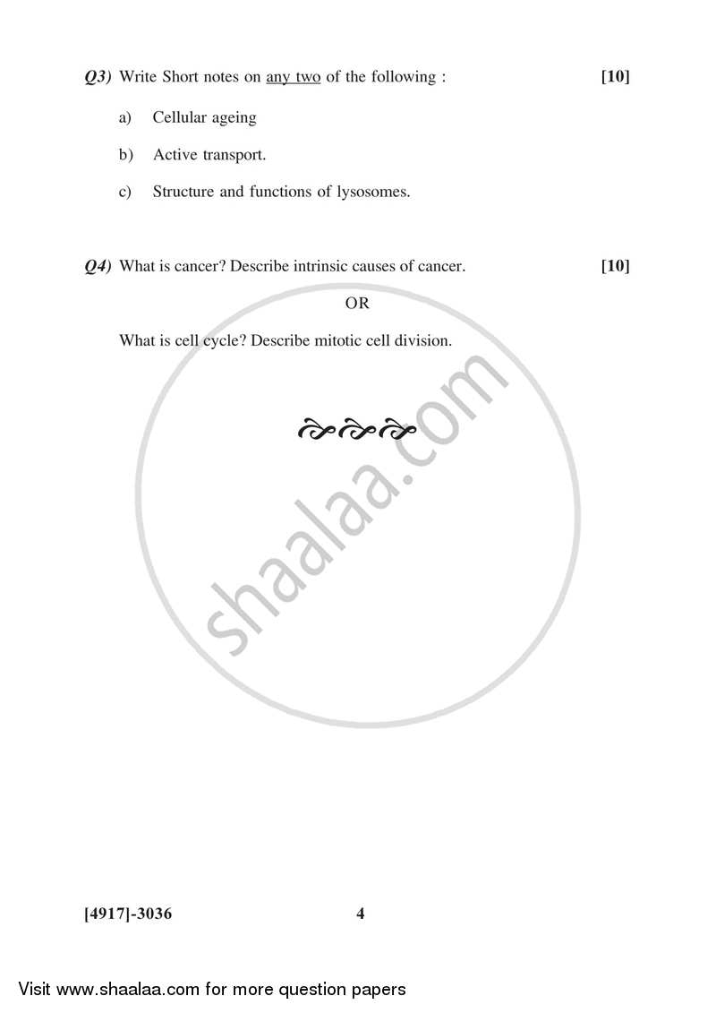 Cell Biology 2015-2016 - B.Sc. - Semester 5 (TYBSc) - University of Pune question paper with PDF download