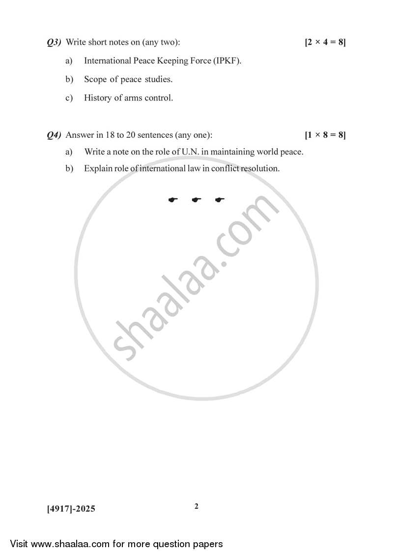 Conflicts Management and Resolution 2015-2016 - B.Sc. - Semester 4 (SYBSc) - University of Pune question paper with PDF download