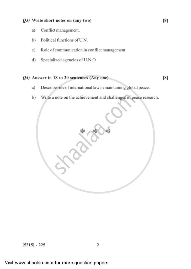 Conflicts Management and Resolution 2017-2018 - B.Sc. - Semester 4 (SYBSc) - University of Pune question paper with PDF download